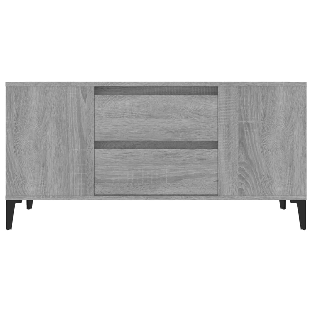 vidaXL TV Cabinet Grey Sonoma 102x44.5x50 cm Engineered Wood