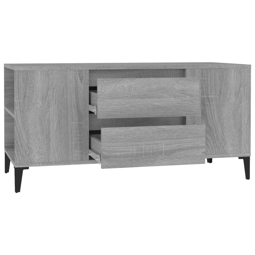 vidaXL TV Cabinet Grey Sonoma 102x44.5x50 cm Engineered Wood