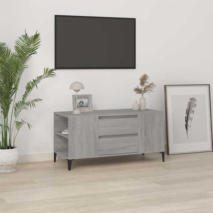 vidaXL TV Cabinet Grey Sonoma 102x44,5x50 cm Engineered Wood