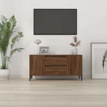 vidaXL TV Cabinet Brown Oak 102x44,5x50 cm Engineered Wood