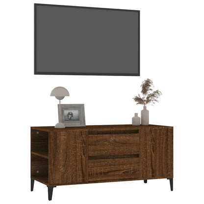 vidaXL TV Cabinet Brown Oak 102x44,5x50 cm Engineered Wood