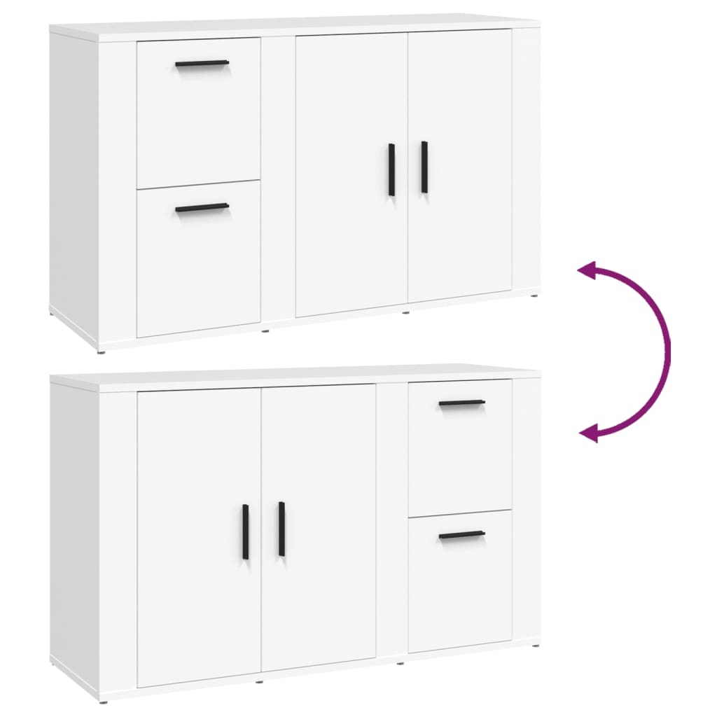 vidaXL Sideboard White 100x33x59.5 cm Engineered Wood