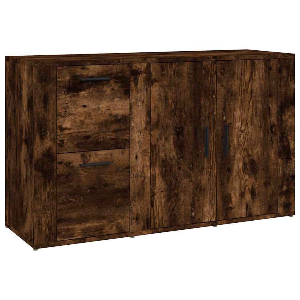 vidaXL Sideboard Smoked Oak 100x33x59,5 cm Engineered Wood