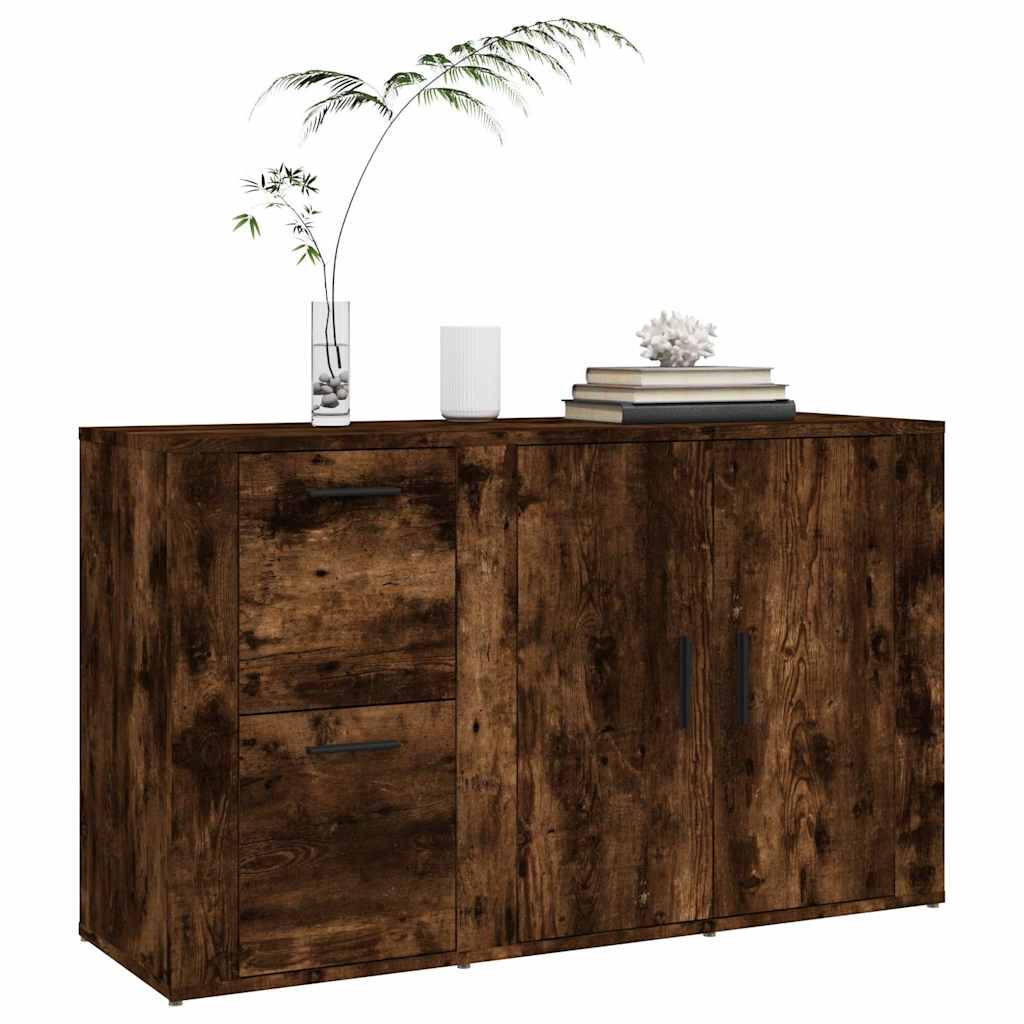 vidaXL Sideboard Smoked Oak 100x33x59,5 cm Engineered Wood