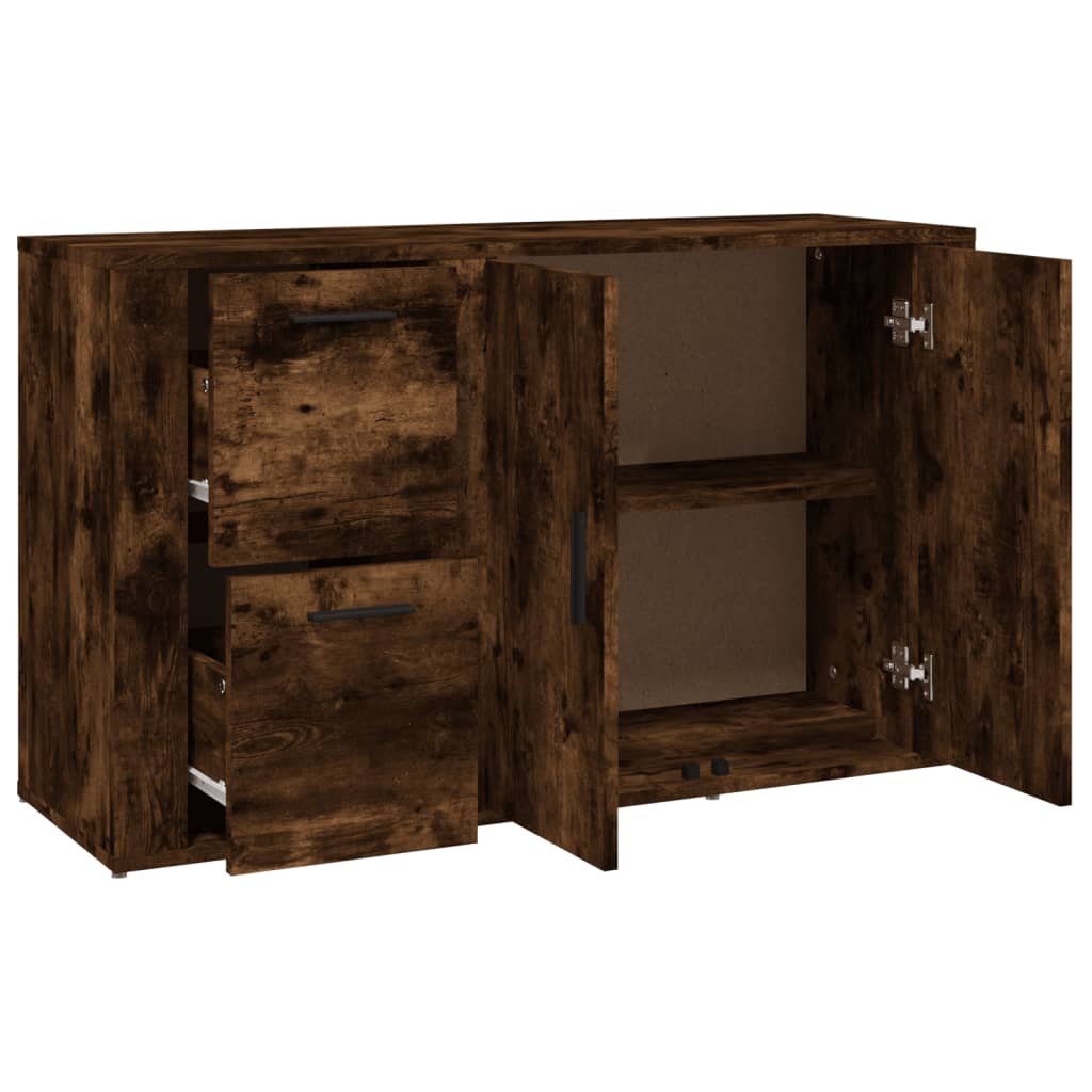 vidaXL Sideboard Smoked Oak 100x33x59.5 cm Engineered Wood