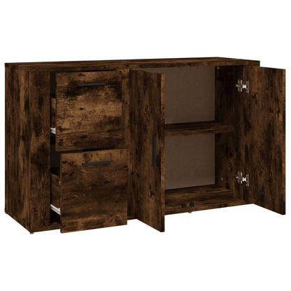 vidaXL Sideboard Smoked Oak 100x33x59.5 cm Engineered Wood