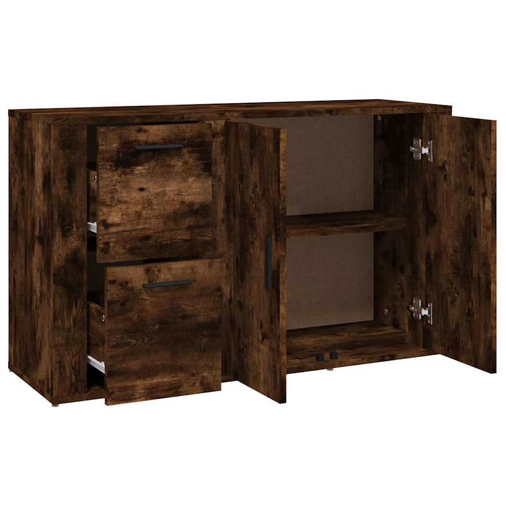 vidaXL Sideboard Smoked Oak 100x33x59,5 cm Engineered Wood