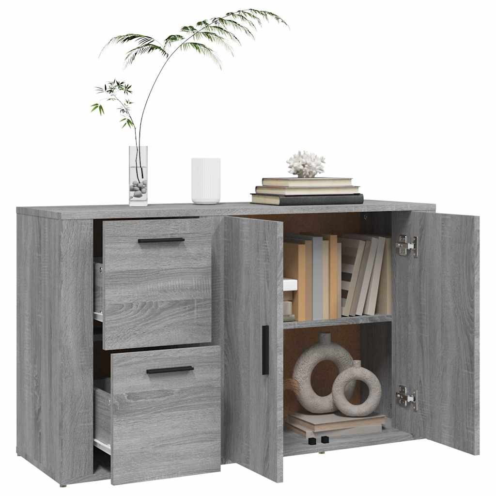 vidaXL Sideboard Grey Sonoma 100x33x59,5 cm Engineered Wood