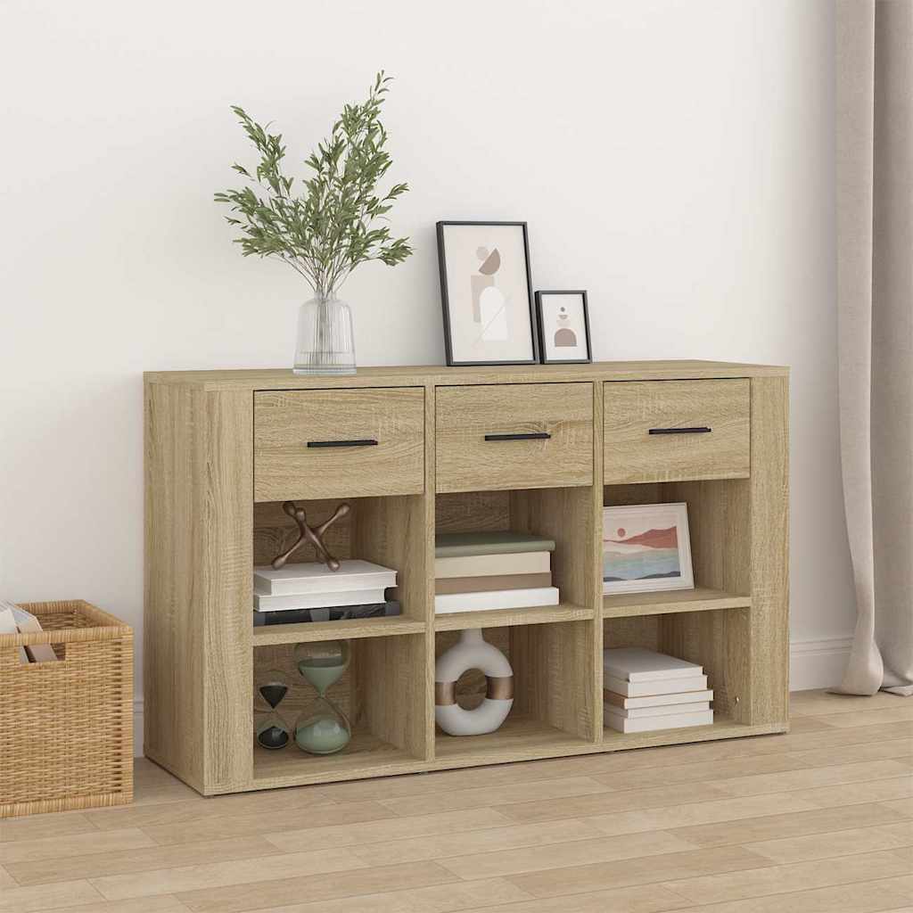 vidaXL Sideboard Sonoma Oak 100x30x59,5 cm Engineered Wood