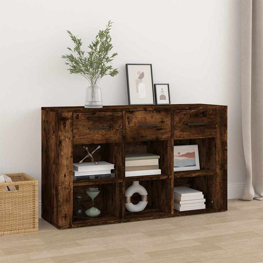 vidaXL Sideboard Smoked Oak 100x30x59,5 cm Engineered Wood