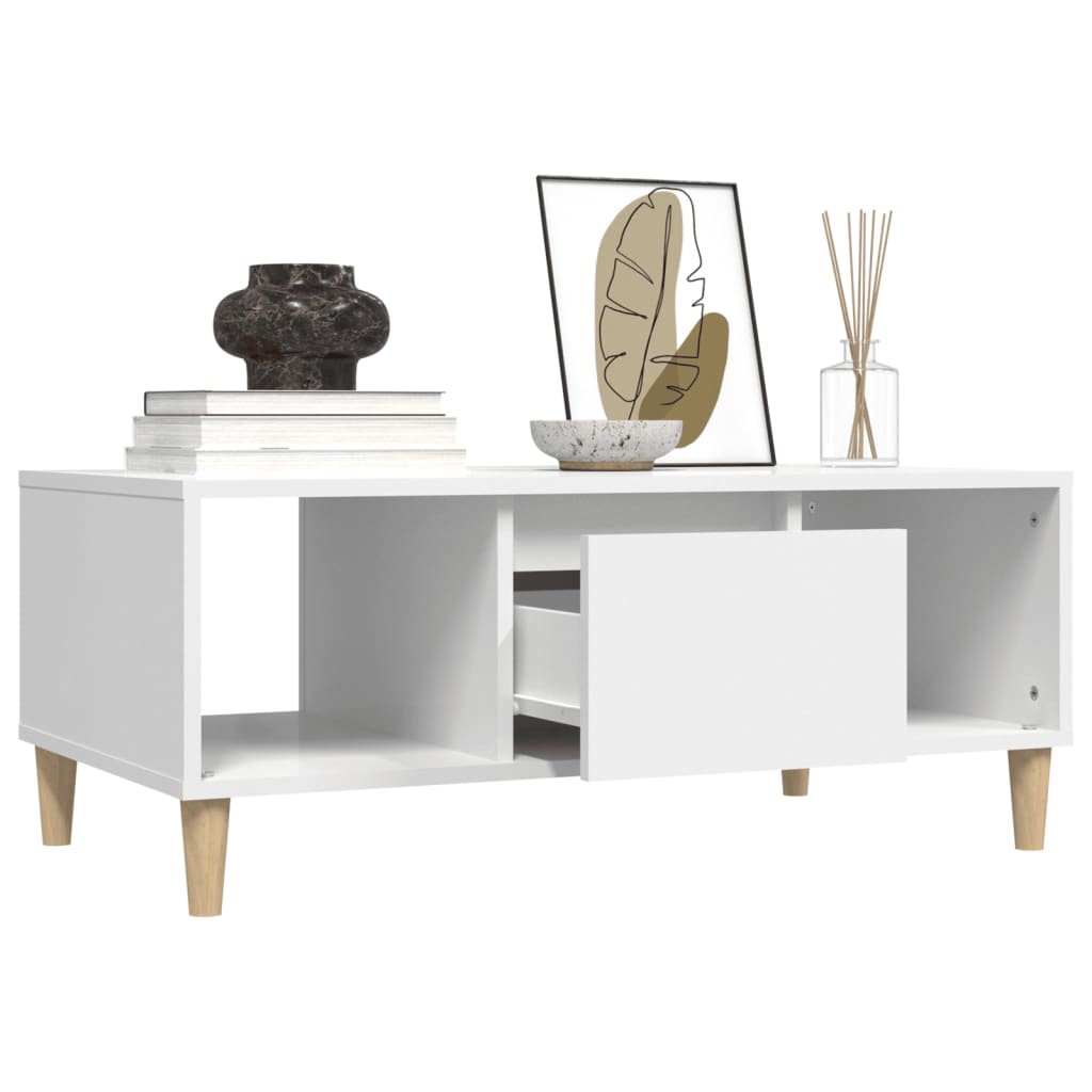 vidaXL Coffee Table White 90x50x36,5 cm Engineered Wood