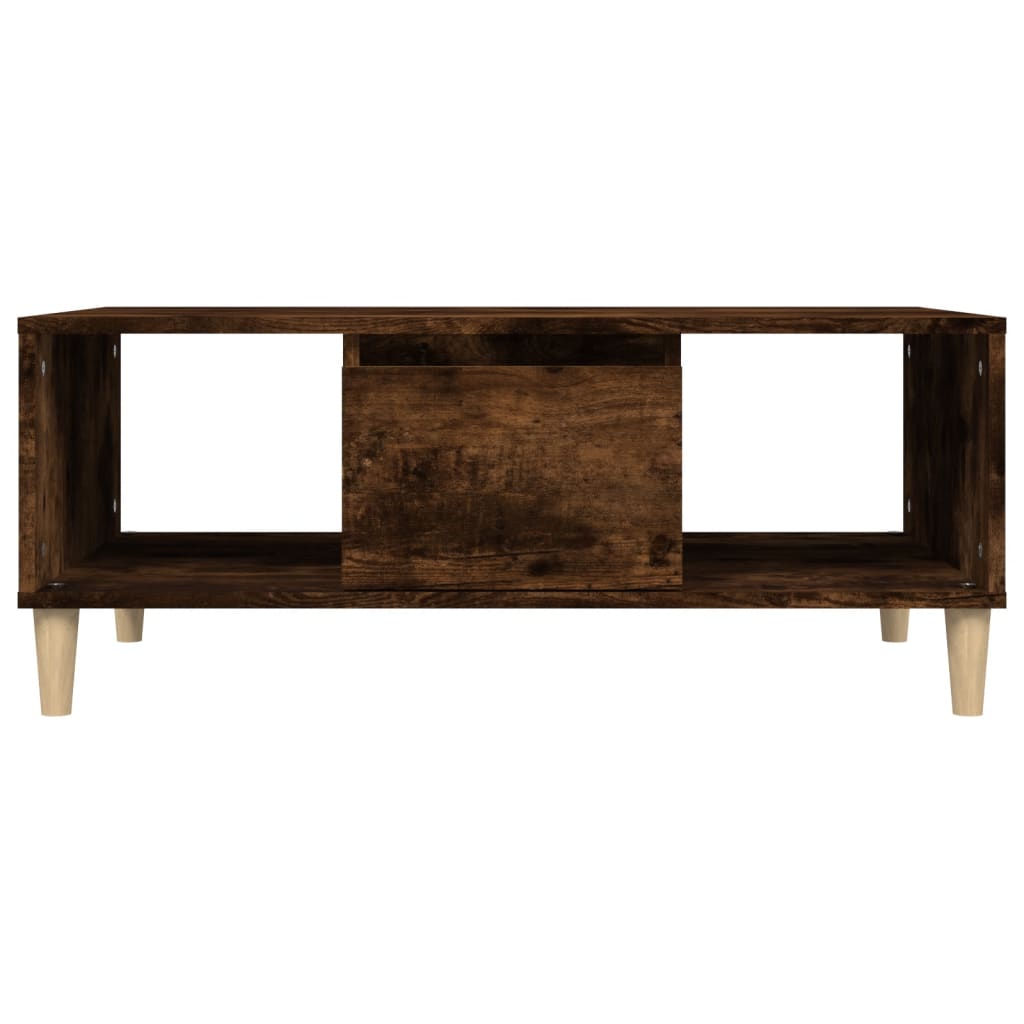 vidaXL Coffee Table Smoked Oak 90x50x36,5 cm Engineered Wood