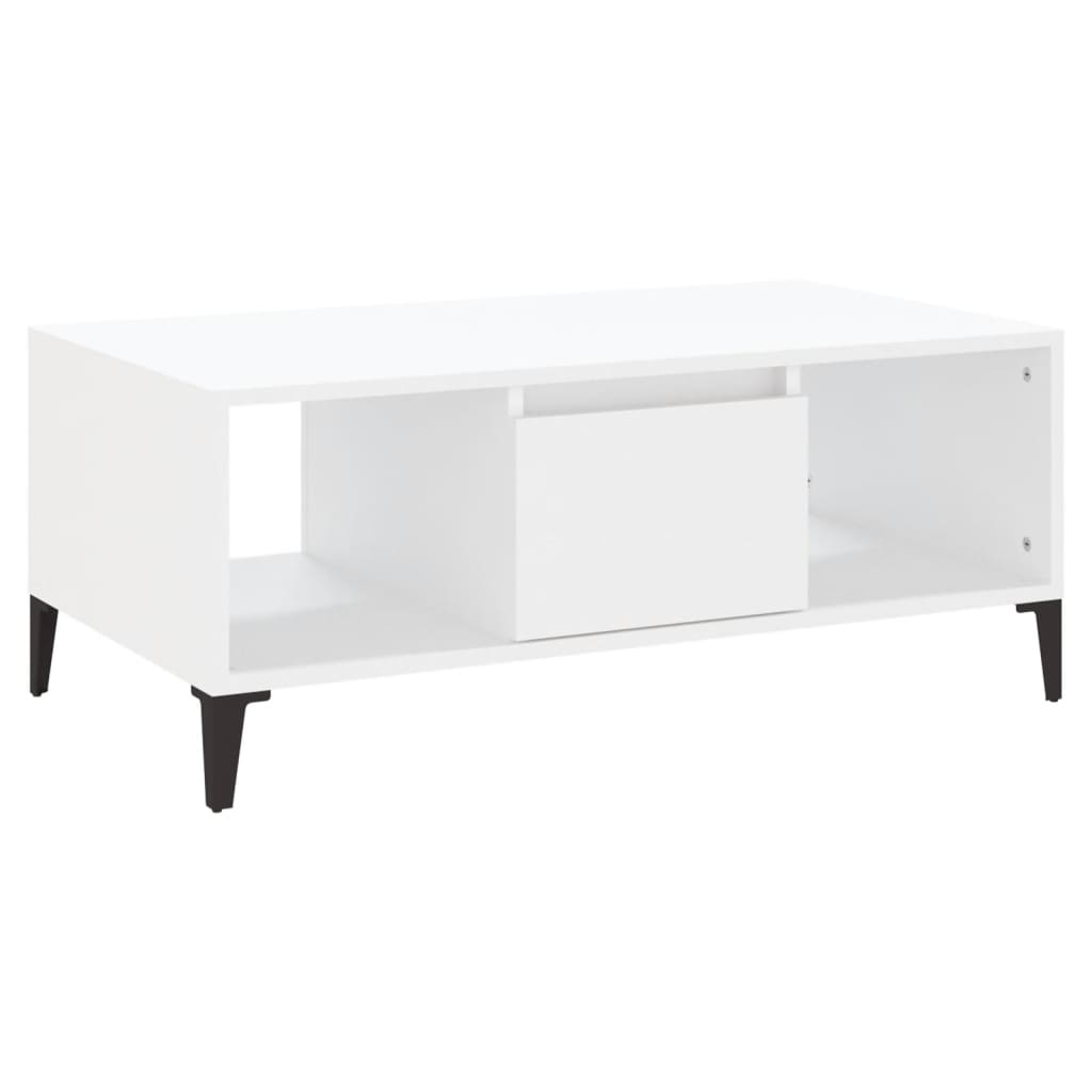 vidaXL Coffee Table White 90x50x36.5 cm Engineered Wood
