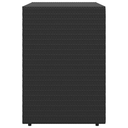 vidaXL Garden Storage Cabinet Black 100x55.5x80 cm Poly Rattan