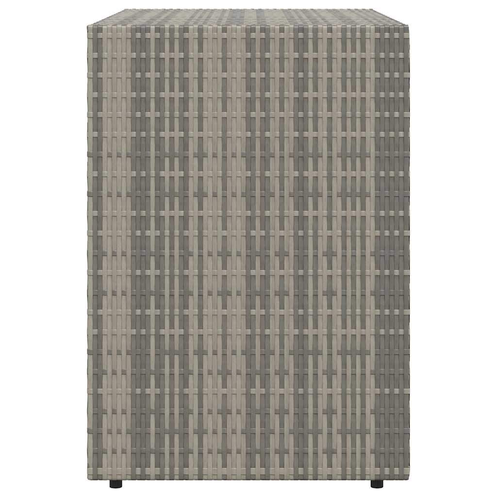 vidaXL Garden Storage Cabinet Grey 100x55.5x80 cm Poly Rattan