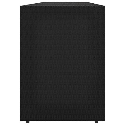 vidaXL Garden Storage Cabinet Black 198x55.5x80 cm Poly Rattan