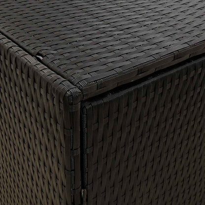 vidaXL Garden Storage Cabinet Black 198x55.5x80 cm Poly Rattan
