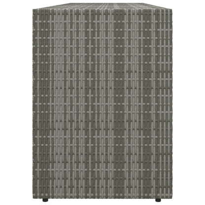 vidaXL Garden Storage Cabinet Grey 198x55.5x80 cm Poly Rattan