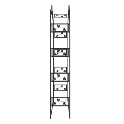 vidaXL Garden Arch Black 116x45x240 cm Steel