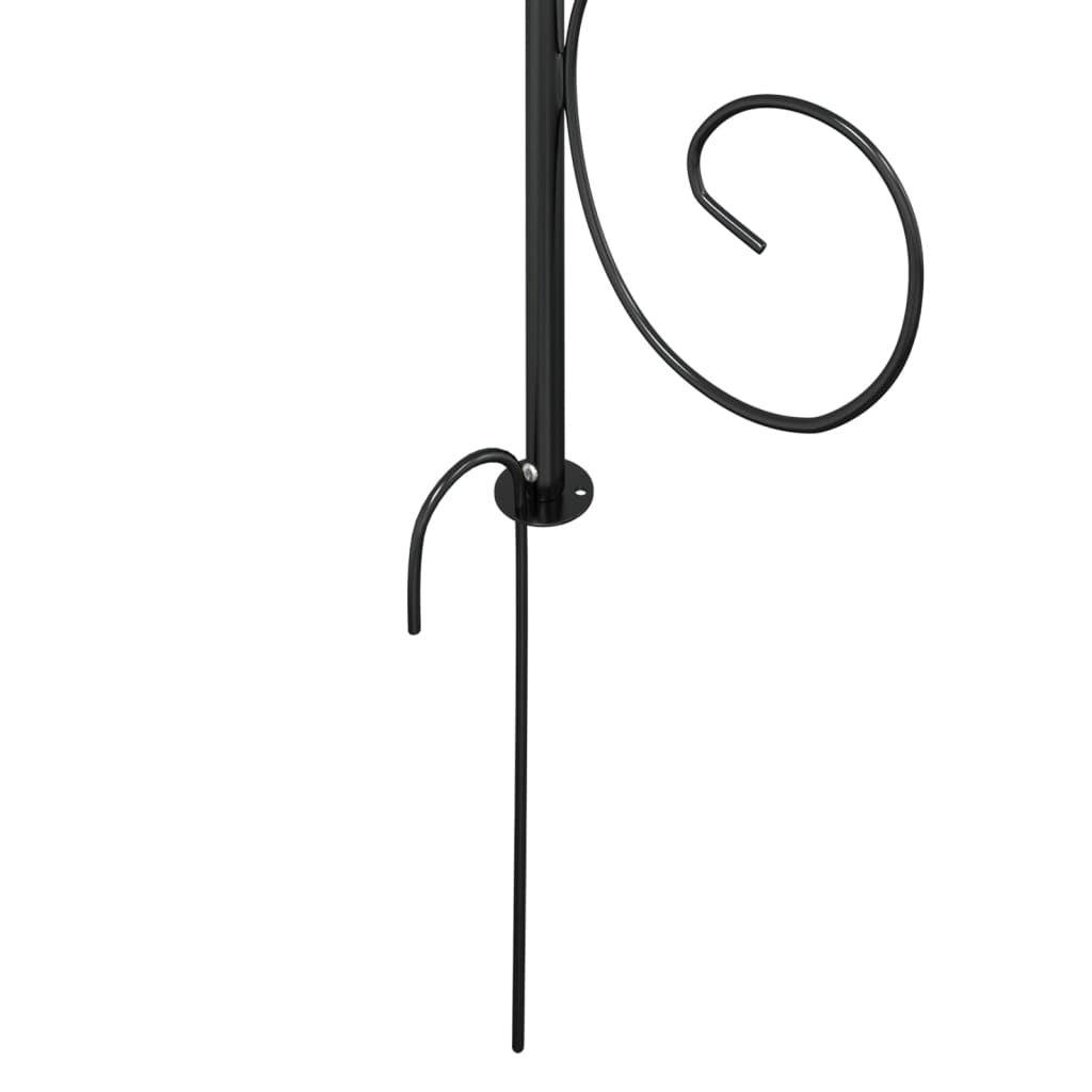 vidaXL Garden Arch Black Ø180x255 cm Steel