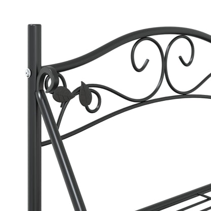 vidaXL Flower Rack Black 56x30x96 cm Steel