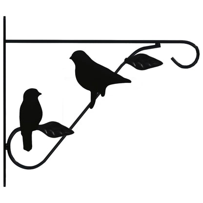 vidaXL Hanging Basket Brackets 4 pcs Black Steel