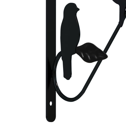 vidaXL Hanging Basket Brackets 4 pcs Black Steel