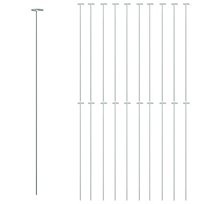 vidaXL Garden Plant Stakes 20 pcs Dark Green 91 cm Steel