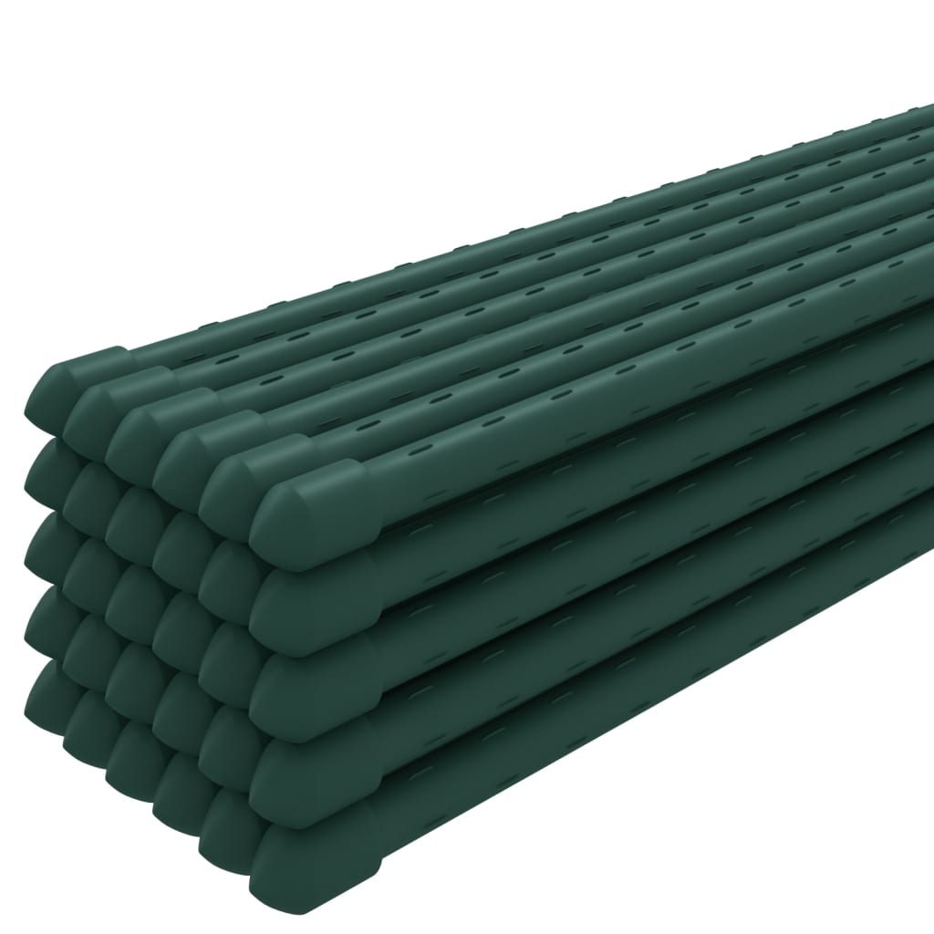 vidaXL Garden Plant Stakes 30 pcs Green 90 cm Steel