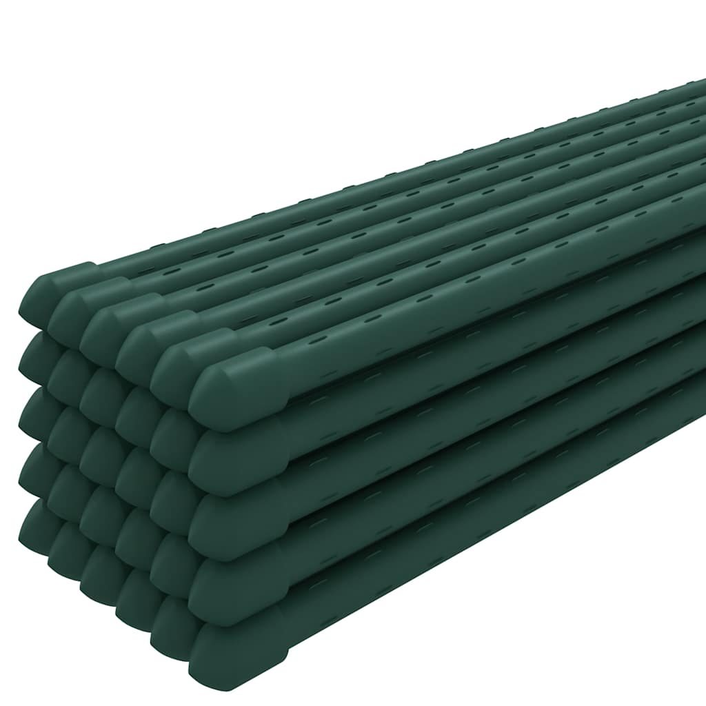 vidaXL Garden Plant Stakes 30 pcs Green 150 cm Steel
