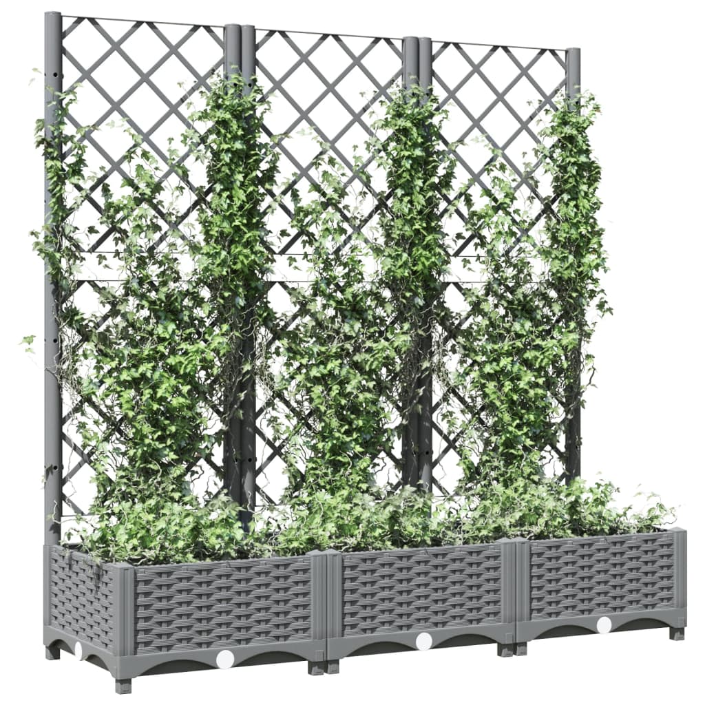 vidaXL Garden Planter | Light grey | Polypropylene | Large | Planters
