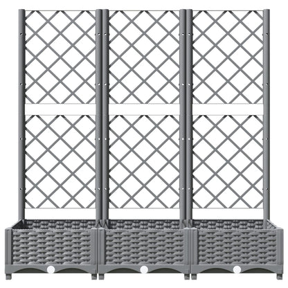 vidaXL Garden Planter | Light grey | Polypropylene | Large | Planters