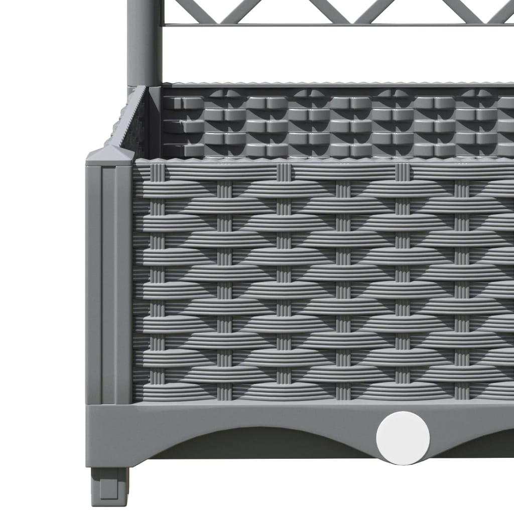 vidaXL Garden Planter | Light grey | Polypropylene | Large | Planters
