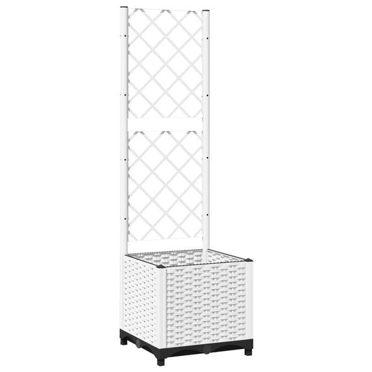 vidaXL Garden Planter | White | PP (polypropylene) | 40x40x136 cm | Planters