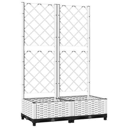 vidaXL Garden Planter | White | Polypropylene | Large | Planters