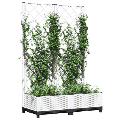 vidaXL Garden Planter | White | Polypropylene | Large | Planters