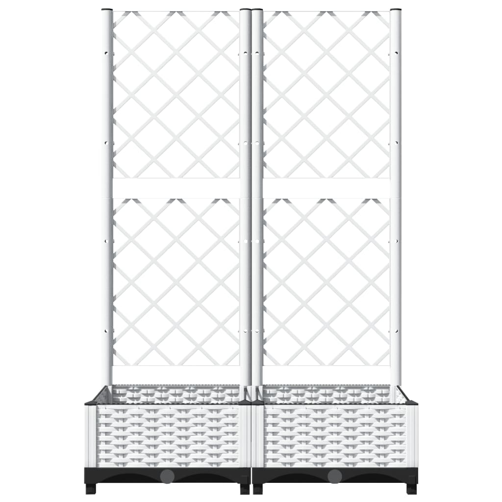 vidaXL Garden Planter | White | Polypropylene | Large | Planters