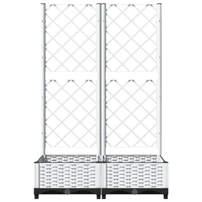 vidaXL Garden Planter | White | Polypropylene | Large | Planters