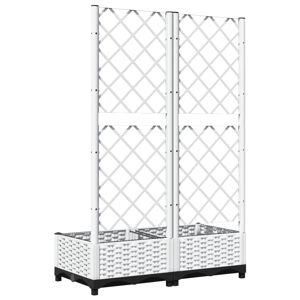 vidaXL Garden Planter | White | Polypropylene | Large | Planters