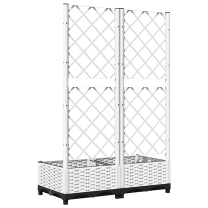 vidaXL Garden Planter | White | Polypropylene | Large | Planters