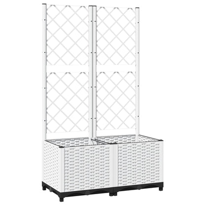 vidaXL Garden Planter | White | Polypropylene | Medium | Planters