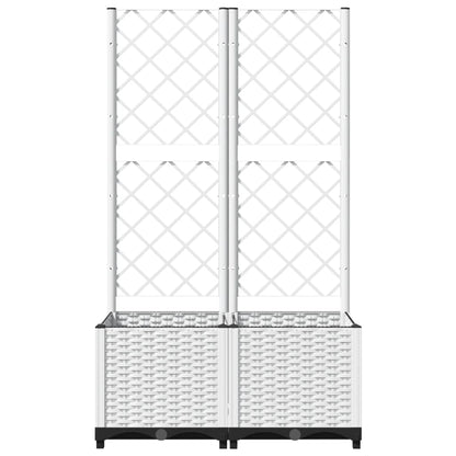 vidaXL Garden Planter | White | Polypropylene | Medium | Planters