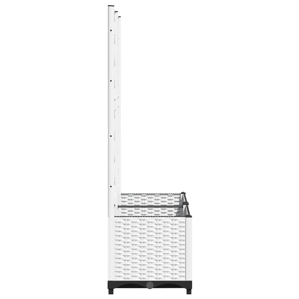 vidaXL Garden Planter | White | Polypropylene | Medium | Planters