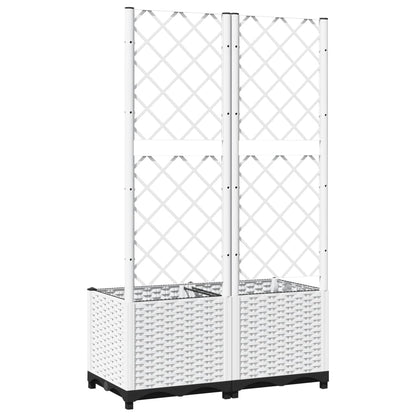vidaXL Garden Planter | White | Polypropylene | Medium | Planters