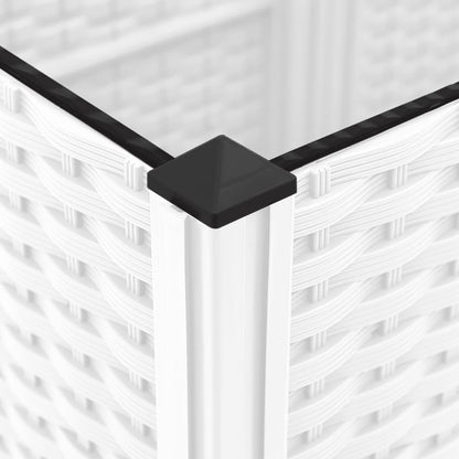 vidaXL Garden Planter | White | Polypropylene | Medium | Planters