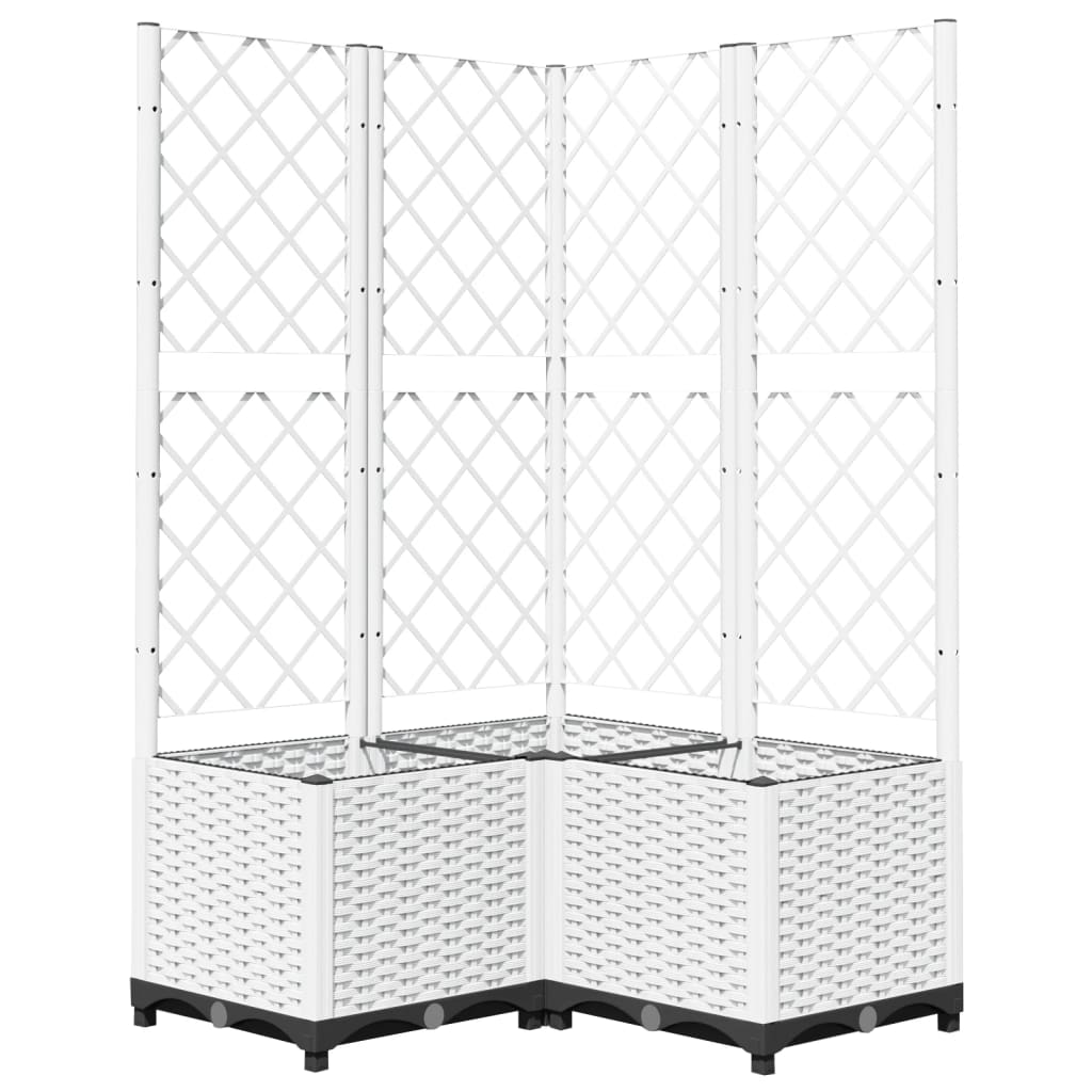 vidaXL Garden Planter | White | Polypropylene | Large | Planters