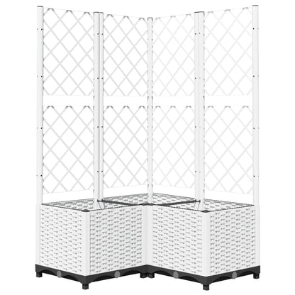 vidaXL Garden Planter | White | Polypropylene | Large | Planters