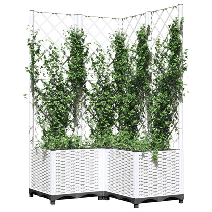 vidaXL Garden Planter | White | Polypropylene | Large | Planters