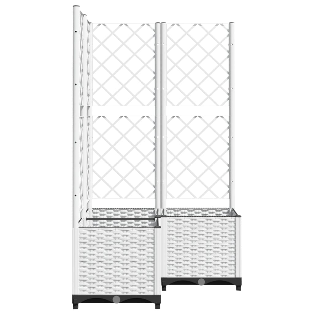 vidaXL Garden Planter | White | Polypropylene | Large | Planters