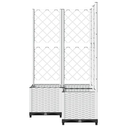 vidaXL Garden Planter | White | Polypropylene | Large | Planters